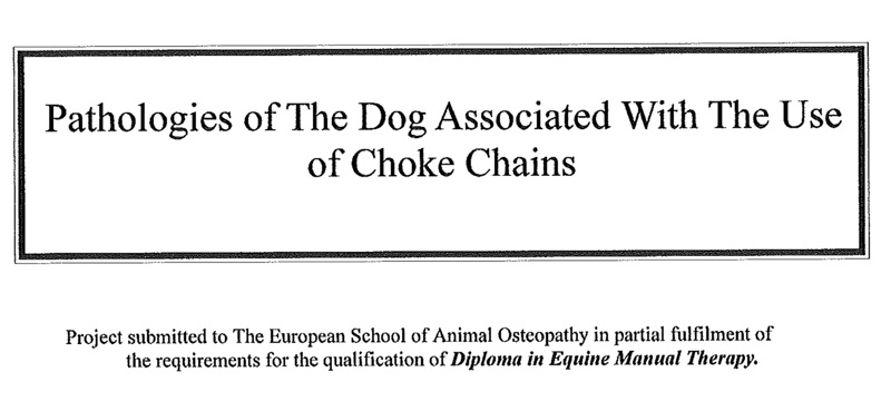 i danni del collare a strangolo